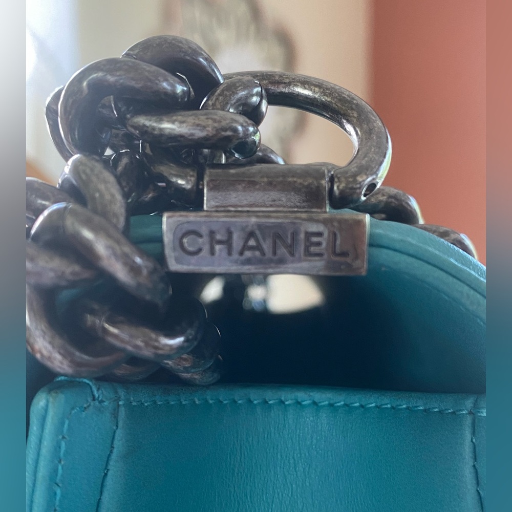 Chanel Blue Quilted Boy Bag - Picture 4 of 12